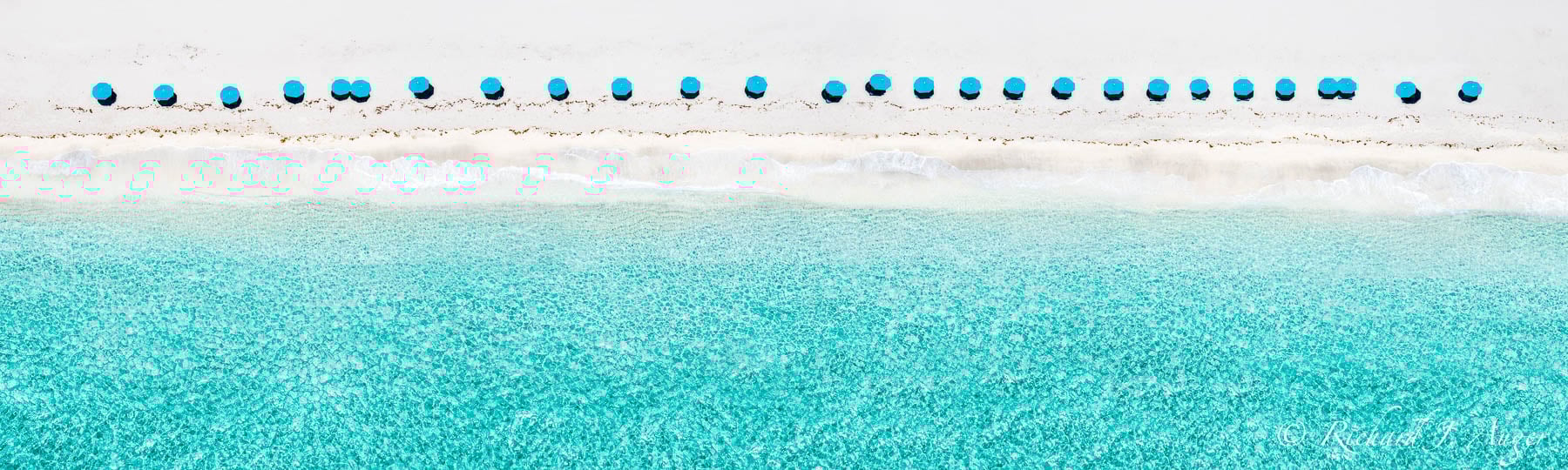 Eastern Most Point, Palm Beach Shores, Umbrella, Drone, Aerial, Ocean, Blue, Waves, Abstract, Panorama, Canvas, Metal, Acrylic, Photographer, Photograph